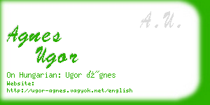 agnes ugor business card